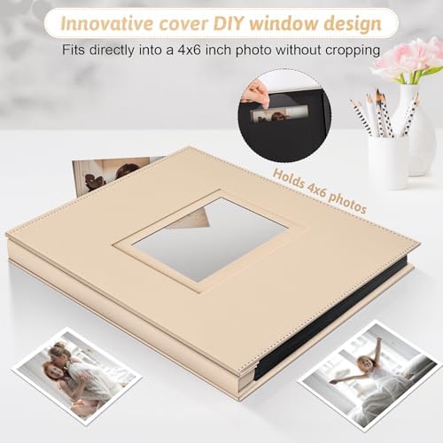 Popotop 4x6 Photo Album Holds 500 Pictures, Vegan Leather Hardcover - Image 2