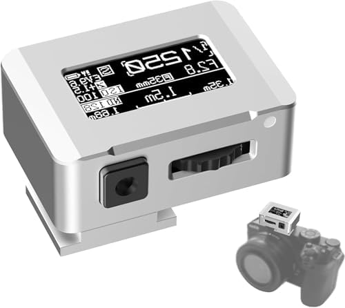 30°FOV High Precision Ambient Light Digital Exposure Meter,Film Camera Light Meter,OLED Display,Cold & Hot Shoe Mount,ISO Aperture Shutter Adjustable, for Outdoor Photography(Silver) by Unknown