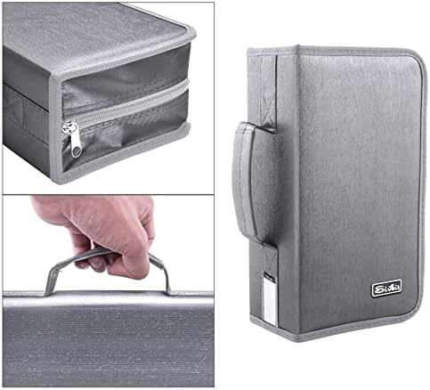 Siveit CD Case DVD Storage Holder, CD/DVD Case Wallet 128 Capacity DVD Cases Organizer CD Binder, Portable CD Wallet for Home Travel (Black binder, Silver) - Image 3