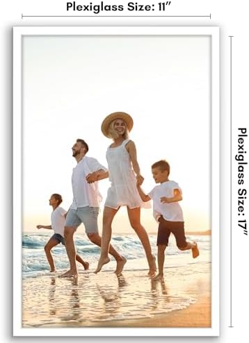 Americanflat 11x17 Picture Frame - Slim Molding - White - Image 2