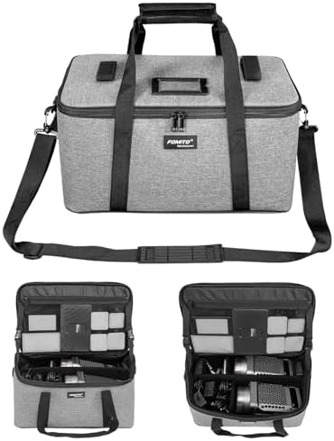 FOMITO AB-27 Foldable Camera Bag 16.73in x 11in x 8.66in Shockproof Case for DSLR, Gimbal, Drone Heavy-Duty Handle DIY liner by FOMITO