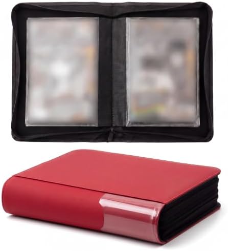 Zhehao 1 Pack Comic Book Binder, 20 Sleeves, Holds up to 40 Comics, Red by Zhehao