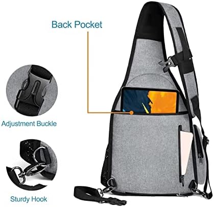 MOSISO Camera Bag Sling Backpack, Full Open Camera Case, Grey - Image 4