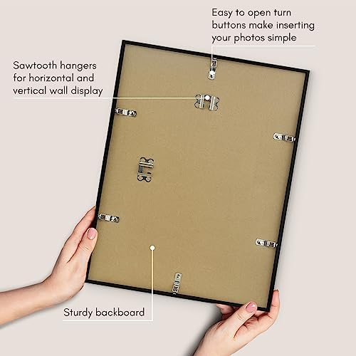 Americanflat 12x15 Picture Frame - Slim Molding - Black - Image 5
