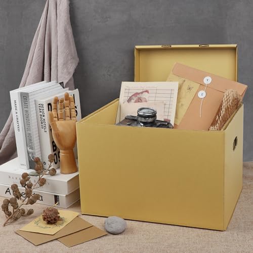 Lineco, Archival Storage Cartons, Acid-Free, 12x15x10 in, Tan, Pack of 5 - Image 4
