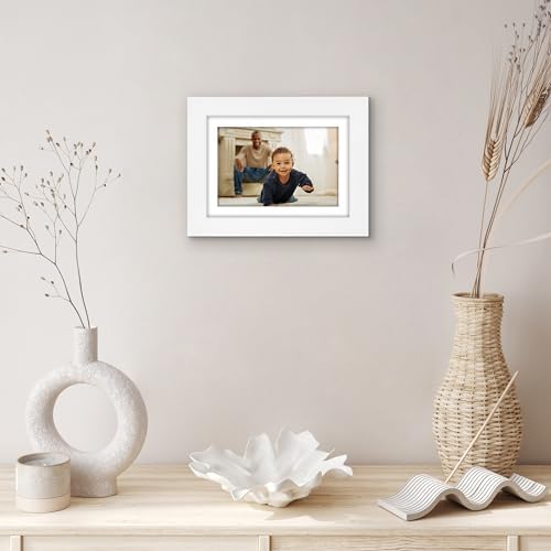 Americanflat 5x7 Picture Frame - Matted to 4x6 - Engineered Wood - White - Image 7