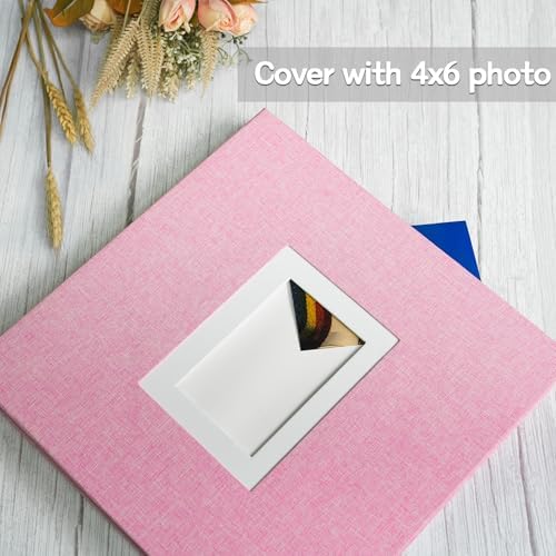 Vienrose Self Adhesive Photo Album 60 Pages for Wedding, Baby Growth, Pink - Image 2