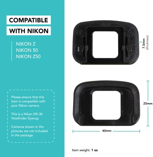 Foto&Tech Soft Rubber DK-30 Eyecup, Eye Cup Cover Eyepiece Viewfinder Compatible with Nikon Z 50 Z50 Mirrorless Camera (Black) - Image 7
