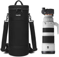Large Camera Lens Case Bag,Barrel Shaped Shockproof Protective Padded Long Telephoto Lens Backpack Pouch Fits for SONY A7 FE200-600mm F5,6-6.3GOSS/Canon 70-200F2.8 by svatin