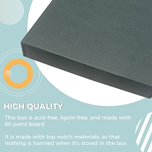 Golden State Art, Drop Front Archival Storage Box, Gray, 16.75x20.75x3 Inch - Image 5