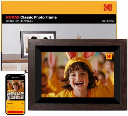 KODAK 10.1 Inch WiFi Digital Picture Frame with 32GB Storage, Electronic Smart Digital Photo Frame 1280x800 IPS Touch Screen, Auto-Rotate, Share Moments Instantly Gifts for Women Mothers Day Christmas by Unknown