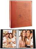 Artmag Small Photo Album 4x6 2 Pack, Each Pack with 26 Clear Pages Holds 52 Vertical Photos for 4x6 Picturs, Artwork or Postcards Storage (Brown) by Artmag
