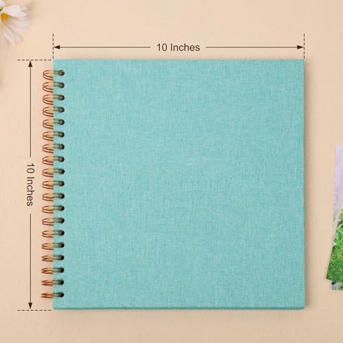 Scrapbook Photo Album 10x10 Inches 80 Pages Linen Cover LightBlue - Image 3