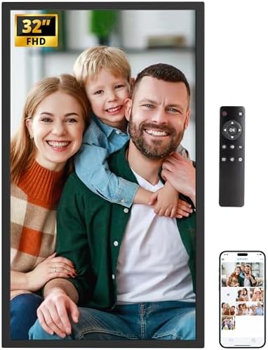 Dragon Touch Large Digital Picture Frame 32 inch Screen WiFi Digital Photo Frame Display, 64GB Storage, Auto-Rotate, Share Photos via App, Email, Cloud, Classic32 by DragonTouch