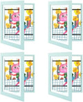 4 Pack 10x12.5 Front-Opening Kids Artwork Frames Changeable (Light Blue) by GoldenStateArt