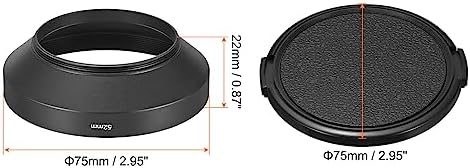 PATIKIL 52mm Lens Hood, Wide Angle Matte Surface Anti-Reflective Inside Hood with Cap and Cleaning Cloth for Camera Lens, Black for Nikon, for Fujifilm, for Pentax, for Leica - Image 2
