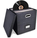 Sturdy Vinyl Record Storage Box - Album Storage Holds up 50+ Single Record by %E2%80%8EZEDKEHO