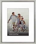Americanflat 16x20 Vintage Picture Frame - Matted to 11x14 - Silver by Americanflat