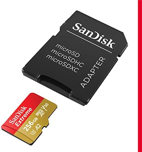 SANDISK 256GB Extreme microSDXC UHS-I Memory Card with Adapter - C10, U3, V30, 4K, 5K, A2, Micro SD Card - SDSQXAV-256G-GN6MA (Pack of 3) - Image 2