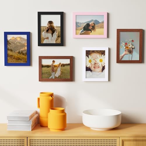 Vittanly 5x7 Picture Frame Made of Solid Wood for Wall or Tabletop, Black - Image 3