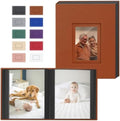 Popotop 4x6 Photo Album Holds 100 Pictures, Vegan Leather Hardcover by Popotop