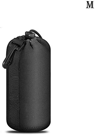 Medium Size Waterproof Drawstring Lens Pouch Black Neoprene DSLR Camera Lens Bag Compatible with Sony Olympus Panasonic - Image 2