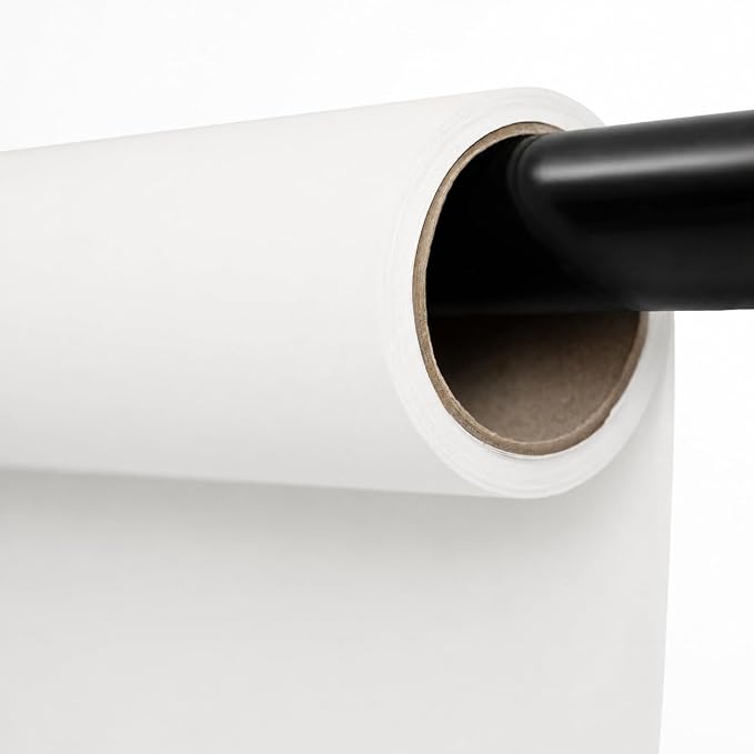 Kate Seamless Paper Backdrop for Photography Solid White Photo Backdrop Paper (53''x32.8' Arctic White) by KateBackdropforPhotography