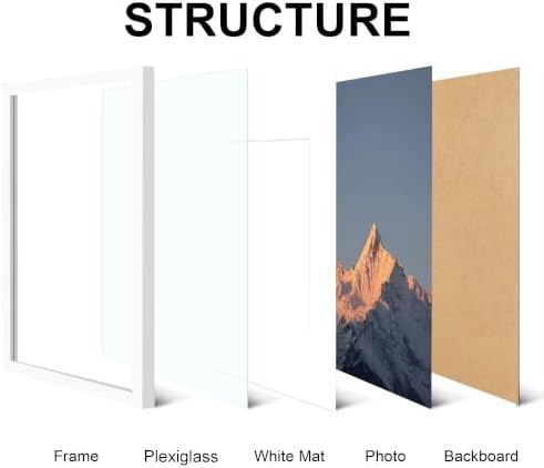 12x18 Wood Picture Frame Set of 4, Wall Mount for Home Decor, White - Image 5