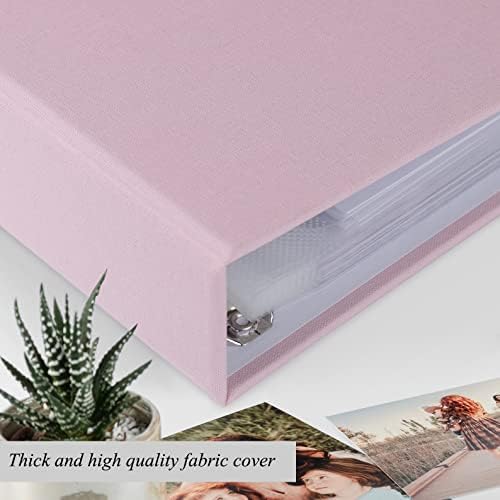 1DOT2 8x8 Inch 3 Ring DIY Scrapbook Photo Album, Pink - Image 2