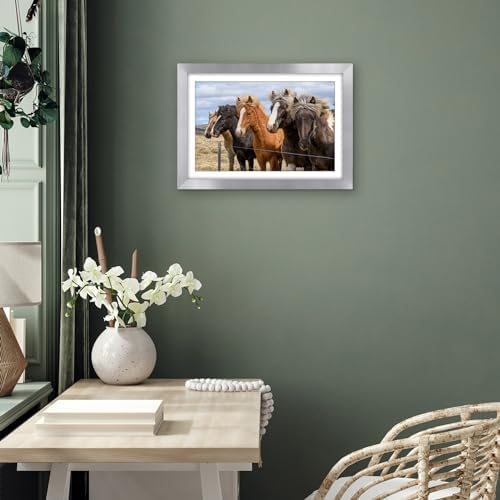 Americanflat 13x19 Poster Frame - Matted to 11x17 - Silver - Image 6
