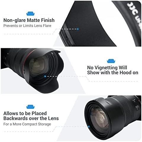 Lens Hood for Canon RF 24-105mm F2.8 L is USM Z,RF 24-70mm F2.8 L is USM Lens,Reversible Lens Shade Replace Canon EW-88E Lens Hood, Compatible with 82mm Filters and Lens Cap - Image 6
