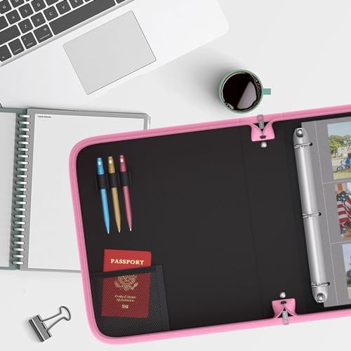 Fireproof 3 Ring Binder with Zipper, 1.5" D Rings Holds 375 Sheets - Image 6