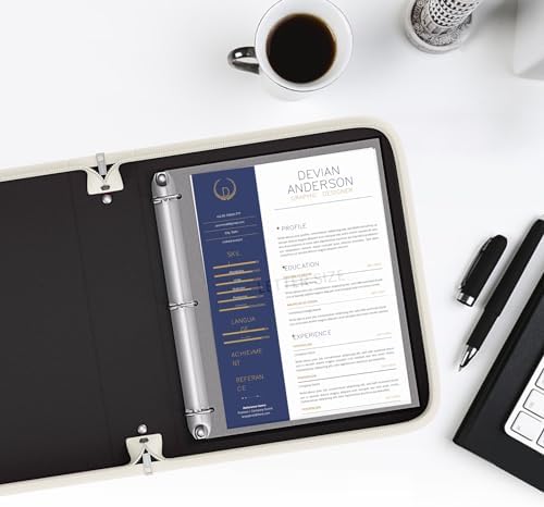 Fireproof 3 Ring Binder with Zipper, 1.5" D Rings Holds 375 Sheets - Image 7