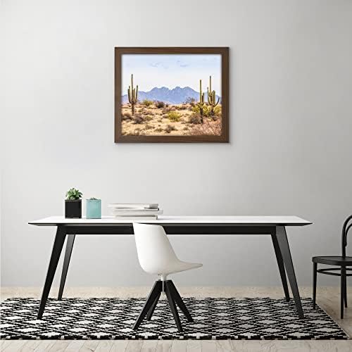Americanflat 16x20 Poster Frame - Mahogany Engineered Wood with Polished Plexiglass - Wide Picture Frame for Vertical or Horizontal Wall Display - Epic Collection - Mahogany - Image 4