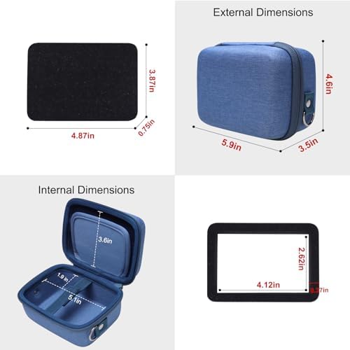 Camera Case Bag Compatible with Canon PowerShot G7 X Mark III, Mark II, SX740 HS, Sony ZV-1, KODAK PIXPRO WPZ2 Digital 4K Vlogging Camera, Point and Shoot 4K Video Camera Bag, Blue (Case Only) - Image 3