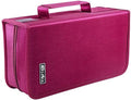 Siveit CD/DVD Storage Holder - 128 Capacity Organizer, Portable CD Wallet for Home & Travel (Black, Rose) by Siveit