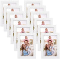 Giftgarden White 4x6 Picture Frame Pack of 12, Multi White Woodgrain 4 by 6 Photo Frames Bulk for Wall or Tabletop Display by Giftgarden
