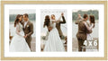 DUENPY 8x14 Solid Wood Collage Frame For 3 4x6 Photos by DUENPY