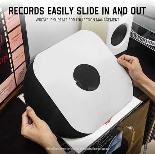 TAKMORK 12" Vinyl Record Inner Paper Sleeves, 33 RPM, 80gsm, White, 100pcs - Image 6