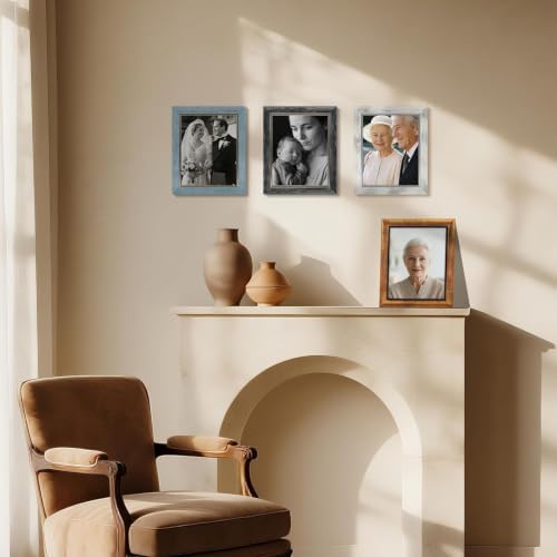 XUANLUO 6x8 Picture Frames Set of 4,Rustic Retro Photo Frame(Mix Color) - Image 6