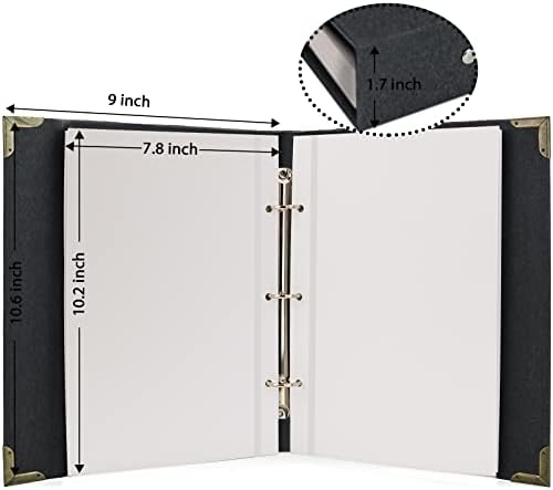 Vienrose 3-Ring Self-Adhesive Photo Album 9x10.6 In, 60 Pages, Black - Image 6