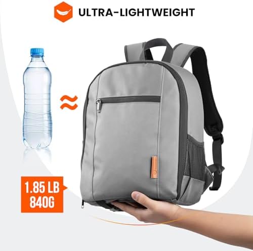 TARION Small Camera Backpack for Photographers Compact 12L Grey TB-S - Image 6