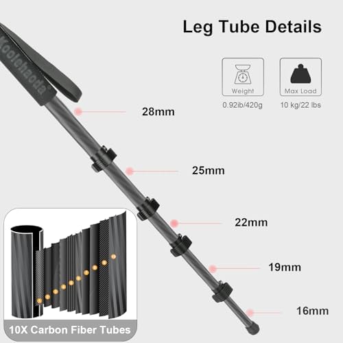 Koolehaoda 65" Camera Monopod Carbon Fiber Photography Monopod - Image 3