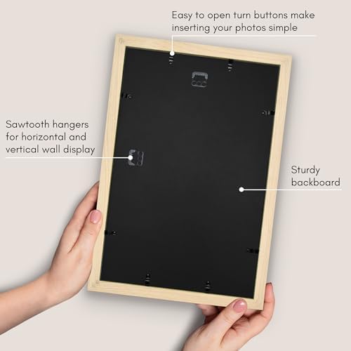 Americanflat 12x18 Poster Frame - Matted to 11x17 - Natural Oak - Image 5