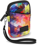 USA Gear Digital Camera Case, Small Camera Pouch Fits Nikon Coolpix AW100, A900, S7000, S6900, S8200, A10, S4300, W300, Compact Neoprene Sleeve, Belt Loop, Wrist Strap, SD Card Pocket (Geometric) by USAGEAR