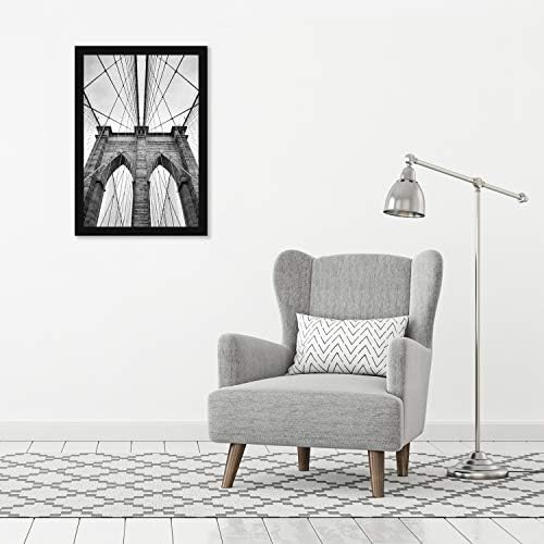 Americanflat 20x30 Poster Frame - Black Engineered Wood with Polished Plexiglass - Wide Picture Frame for Vertical or Horizontal Wall Display - Epic Collection - Black - Image 4