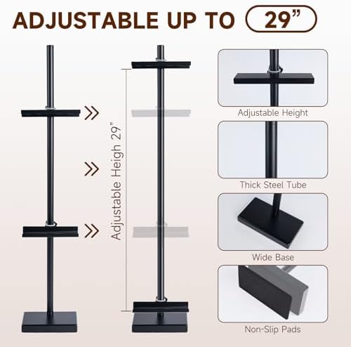 Adjustable Tabletop Easel Stand for Picture Frames up to 29" H - Metal Frame Holder Stand for Sign, Artwork, Canvas Display - Compact Black Small Easel Stands for Home Office Galleries (Black) - Image 5