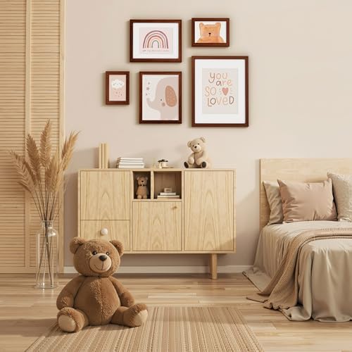 Vittanly 5x7 Picture Frame Made of Solid Wood for Wall or Tabletop, Brown - Image 6