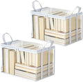 2 Pack Clear Comic Book Storage Containers, White by SKYJORMY