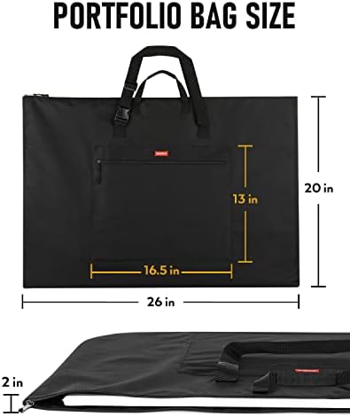 Nicpro Light Weight Art Portfolio Bag, 20x26” Waterproof Art Portfolio Case - Image 2